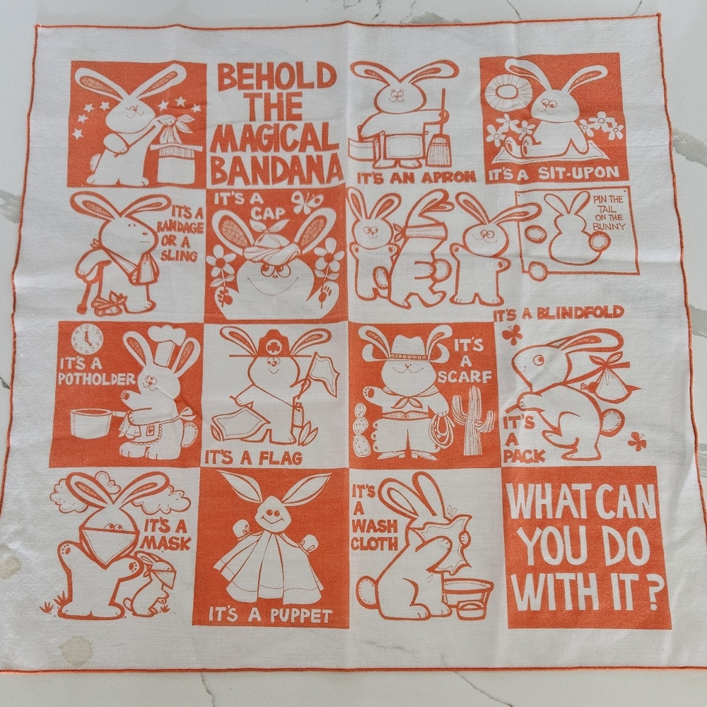 Orange and White Magical Bandana